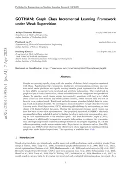 GOTHAM: Graph Class Incremental Learning Framework under Weak Supervision