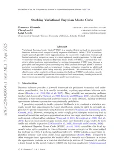 Stacking Variational Bayesian Monte Carlo
