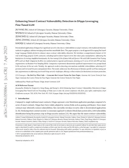 Enhancing Smart Contract Vulnerability Detection in DApps Leveraging Fine-Tuned LLM