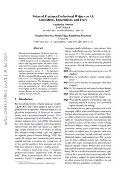 Voices of Freelance Professional Writers on AI: Limitations, Expectations, and Fears