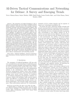 AI-Driven Tactical Communications and Networking for Defense: A Survey and Emerging Trends