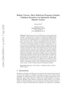 Hollow Victory: How Malicious Proposers Exploit Validator Incentives in Optimistic Rollup Dispute Games