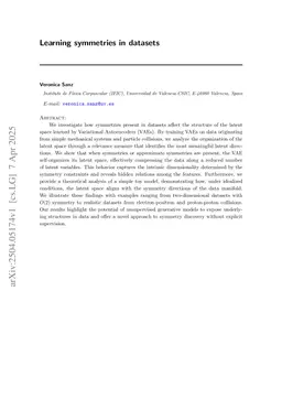 Learning symmetries in datasets