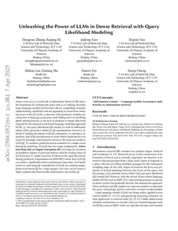Unleashing the Power of LLMs in Dense Retrieval with Query Likelihood Modeling