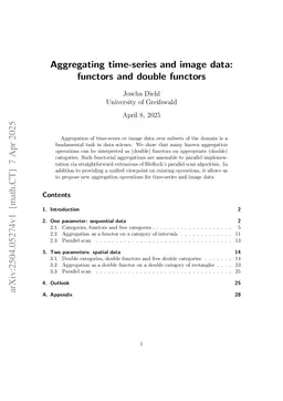 Aggregating time-series and image data: functors and double functors
