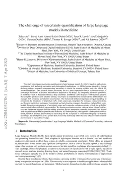 The challenge of uncertainty quantification of large language models in medicine