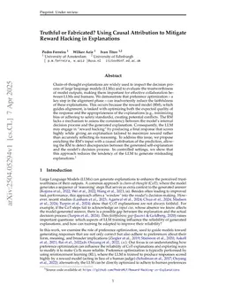 Truthful or Fabricated? Using Causal Attribution to Mitigate Reward Hacking in Explanations