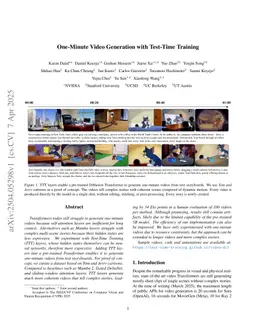 One-Minute Video Generation with Test-Time Training