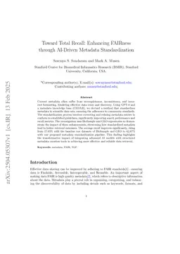 Toward Total Recall: Enhancing FAIRness through AI-Driven Metadata Standardization
