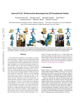 InteractVLM: 3D Interaction Reasoning from 2D Foundational Models