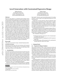 Level Generation with Constrained Expressive Range