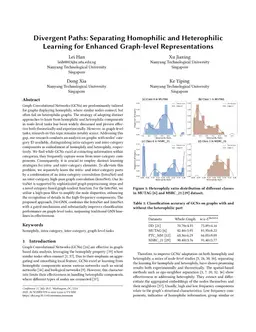 Divergent Paths: Separating Homophilic and Heterophilic Learning for Enhanced Graph-level Representations