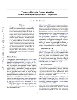 Thanos: A Block-wise Pruning Algorithm for Efficient Large Language Model Compression