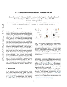 MASS: MoErging through Adaptive Subspace Selection