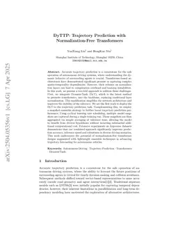 DyTTP: Trajectory Prediction with Normalization-Free Transformers