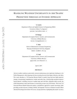 Handling Weather Uncertainty in Air Traffic Prediction through an Inverse Approach