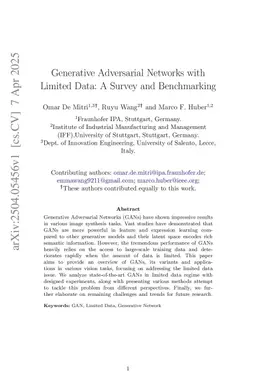 Generative Adversarial Networks with Limited Data: A Survey and Benchmarking