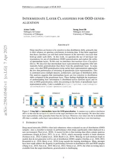 Intermediate Layer Classifiers for OOD generalization