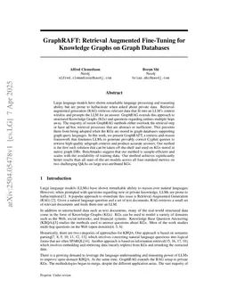 GraphRAFT: Retrieval Augmented Fine-Tuning for Knowledge Graphs on Graph Databases