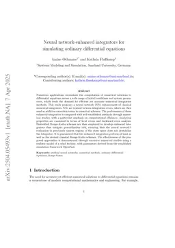Neural network-enhanced integrators for simulating ordinary differential equations