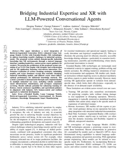 Bridging Industrial Expertise and XR with LLM-Powered Conversational Agents