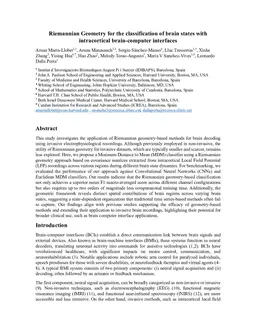 Riemannian Geometry for the classification of brain states with intracortical brain-computer interfaces