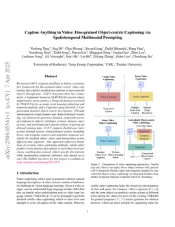 Caption Anything in Video: Fine-grained Object-centric Captioning via Spatiotemporal Multimodal Prompting