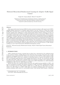 Federated Hierarchical Reinforcement Learning for Adaptive Traffic Signal Control