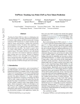 TAPNext: Tracking Any Point (TAP) as Next Token Prediction