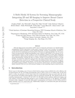A Multi-Modal AI System for Screening Mammography: Integrating 2D and 3D Imaging to Improve Breast Cancer Detection in a Prospective Clinical Study