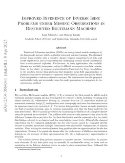 Effective Method for Inverse Ising Problem under Missing Observations in Restricted Boltzmann Machines