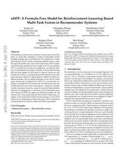 xMTF: A Formula-Free Model for Reinforcement-Learning-Based Multi-Task Fusion in Recommender Systems