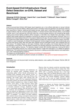 Event-based Civil Infrastructure Visual Defect Detection: ev-CIVIL Dataset and Benchmark