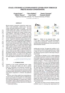 STAGE: Stemmed Accompaniment Generation through Prefix-Based Conditioning