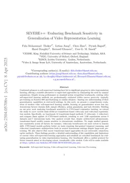 SEVERE++: Evaluating Benchmark Sensitivity in Generalization of Video Representation Learning