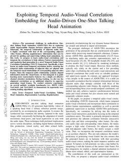 Exploiting Temporal Audio-Visual Correlation Embedding for Audio-Driven One-Shot Talking Head Animation