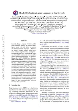 SEA-LION: Southeast Asian Languages in One Network