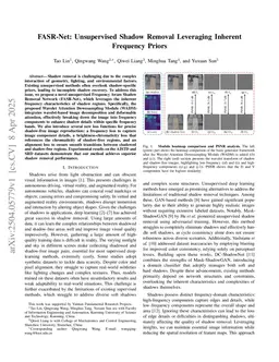 FASR-Net: Unsupervised Shadow Removal Leveraging Inherent Frequency Priors