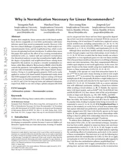 Why is Normalization Necessary for Linear Recommenders?