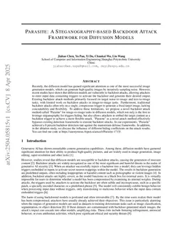 Parasite: A Steganography-based Backdoor Attack Framework for Diffusion Models