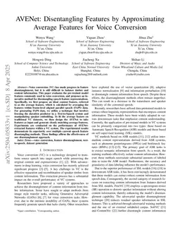 AVENet: Disentangling Features by Approximating Average Features for Voice Conversion
