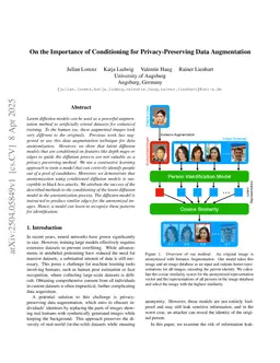 On the Importance of Conditioning for Privacy-Preserving Data Augmentation