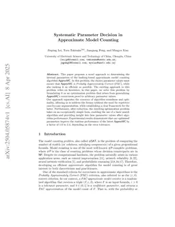Systematic Parameter Decision in Approximate Model Counting