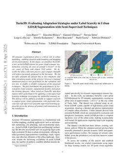 Turin3D: Evaluating Adaptation Strategies under Label Scarcity in Urban LiDAR Segmentation with Semi-Supervised Techniques