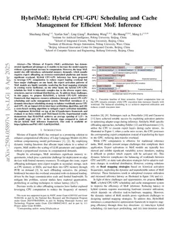 HybriMoE: Hybrid CPU-GPU Scheduling and Cache Management for Efficient MoE Inference