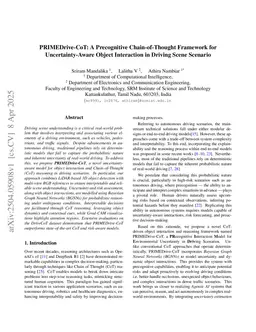 PRIMEDrive-CoT: A Precognitive Chain-of-Thought Framework for Uncertainty-Aware Object Interaction in Driving Scene Scenario