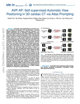 AVP-AP: Self-supervised Automatic View Positioning in 3D cardiac CT via Atlas Prompting