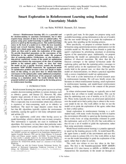 Smart Exploration in Reinforcement Learning using Bounded Uncertainty Models