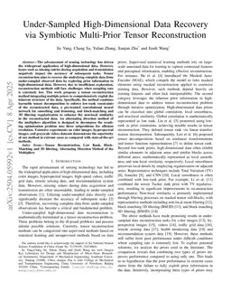 Under-Sampled High-Dimensional Data Recovery via Symbiotic Multi-Prior Tensor Reconstruction