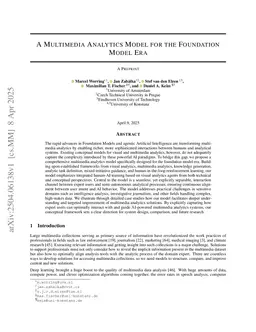 A Multimedia Analytics Model for the Foundation Model Era